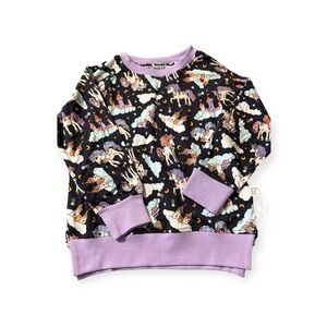Monkeeroos Bamboo, Purple and Black Sweatshirt 4T‎